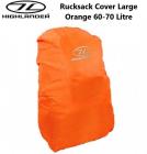 Highlander Lightweight Rucksack Cover Large Orange 60-70 Litre