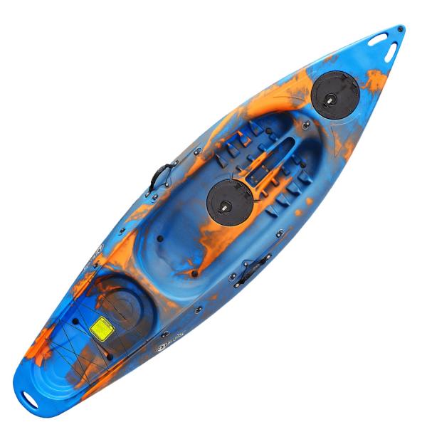 Riber Deluxe One Man Sit On Top Kayak Blue Orange | Camping Equipment |  Camping Online UK