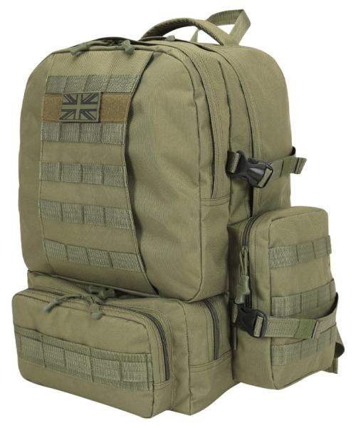 Kombat Expedition Pack 50L Olive Green Military Tactical Molle Backpack  Rucksack, Camping Equipment