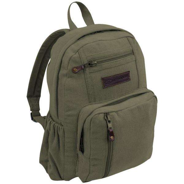 Highlander Salem Canvas Backpack 18L Luggage Bag Retro Olive RUC160 ...