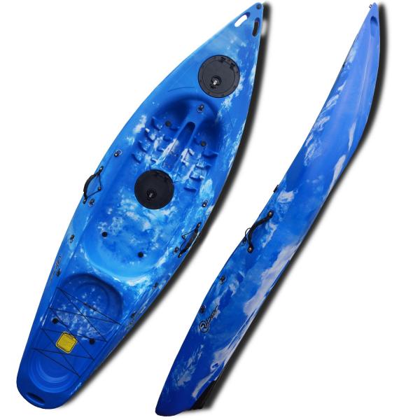 Riber Deluxe One Man Sit On Top Kayak Caneo Blue and White 
