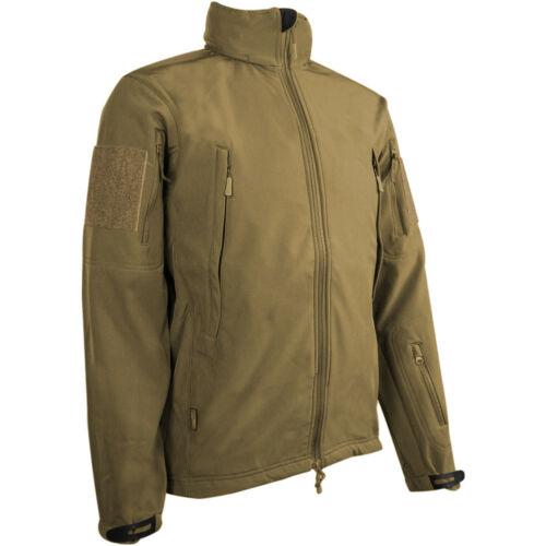 Highlander Tan Coyote Tactical Soft Shell Jacket Warm Waterproof Army ...