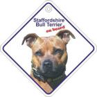 Saffordshire Bull Terrier Diamond Shaped Window Hanger