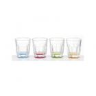 Flamefield 4 Pack Shot Glass 0.17l Acrylic Assorted colours