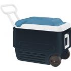 Igloo Maxcold 40qt 38lt Roller Ice Chest Cooler Jet Carbon Ice Blue White