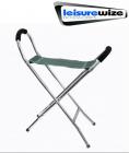 Leisurewize Lightweight Alloy Frame Travel Folding Walking Stick Stool Chair LW7