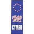 W4 Euro Plate Sticker CYMRU  Up