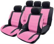 Streetwize Think Pink Seat Cover Set Leather Look Xtra Padded