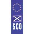W4 Euro Plate Sticker Scotland