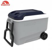 IGLOO Maxcold Roller 40qt Ice Chest Cool Box Ash Grey Blue 38 Litre Cooler