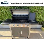 Royal Leisure Gas BBQ Deluxe 4+1 Side Burners Outdoor Garden Cooking Barbecue