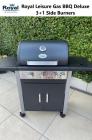 Royal Leisure Gas BBQ Deluxe 3+1 Side Burners Outdoor Garden Cooking Barbecue