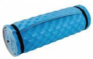 Highlander Blue Comfort Camper Sleeping Mat Contoured XPE Foam Roll Mat 
