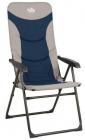 Royal Colonel Folding Reclining High Back Camping Chair - Blue/Silver