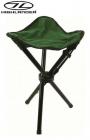 Highlander Steel Portable Tripod Stool Camping Fishing Outdoor - Green FUR304