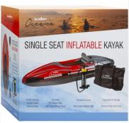 Summit Oceana Single Seat 1 Person Inflatable Kayak Red Paddle Pump 979056R