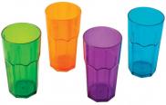 Quest Elegant Plastic Coloured Tall Tumbler Set of 4.
