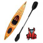 Riber One Man 350 Crossover Kayak Orange Green & Yellow Starter Pack