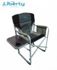 Liberty Camping Director's Chair Grey With Folding Side Table Caravan Motorhome