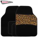 Streetwize Universal Leopard Print Car Carpet Floor Mat Set 4 Pieces SWCM133