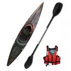 Riber One Man 350 Crossover Kayak Black & Red Starter Pack