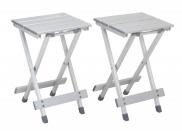 Quest Leisure Aluminium Folding Camping Table Stool Pack of Two