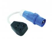 UK Mains Hook Up Trailing Adaptor Converter Cable PO107B