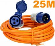 PLS 25m Caravan Hook Up Extension Cable 2.5mm 240V 3pin Mains Electric Lead