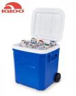Igloo Laguna 60qt Roller Cool Box with Wheels Ice Chest Cooler Blue 56 Litres