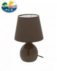 PLS Brown Ceramic Switched Table Lamp Mains 240v Caravan Motorhome TL102