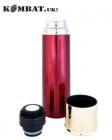 Kombat Cartridge Bullet Stainless Steel Insulated Press Button Flask 750ml Red