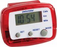 Highlander Multifunction Pedometer Battery Powered Attachable Red COM034 