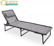 Quest Hampton Easy Folding Textilene Sun Lounger / Camp Bed