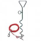 Leisurewize Camping & Outdoor Screw in Ground Dog Anchor Stake with Tether Lead