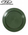 Highlander Camping Dinner Plate 24cm Olive Green Poly Plastic Unbreakable CP066 