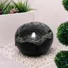 Gardenwize Outdoor Solar Powered Rock Bowl Water Feature Fountain with LED Light