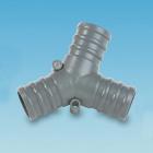 W4 3/4 (20mm) Push Fit Waste Water Pipe Y Connector 