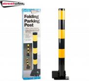 Folding Robust Security Parking Post Driveway Bollard Lock & Key SWWL7