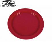 Poly Plastic Dinner Plate 24cm Unbreakable Raspberry Camping CP066 Highlander