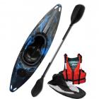 Riber Starter Pack One Person Sit In Kayak White Water Tourer Black & Blue