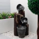 Gardenwize Outdoor Solar Powered LED Cascading Woodland Water Feature Fountain