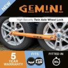 Gemini Caravan Twin Wheel Clamp Lock High Security Wheelclamp By Purpleline