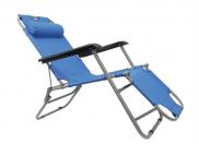 Leisurewize Easi-Recline Sun Lounger Chair - Blue Garden Camping Caravan
