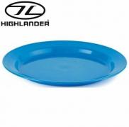 Poly Plastic Dinner Plate 24cm Unbreakable Aqua Blue Camping CP066 Highlander