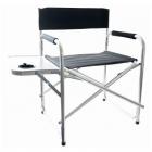 Redwood Leisure Outdoor Directors Chair with Side Table - Black