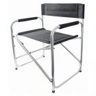 Directors Chair Aluminium Lightweight Folding Camping Chair BBFC108-Black