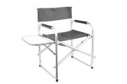 Leisurewize Folding Aluminium Directors Chair With Side Table GREY LW647