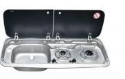 Dometic SMEV - MO9222L Sink and Hob Combo Unit Left Hand Unit 2 Lids 