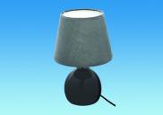 Pennine Caravan 240v Black Ceramic Switched Table Lamp