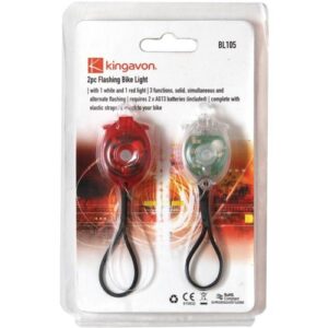 Kingavon 2pc Flashing Bike Light Set